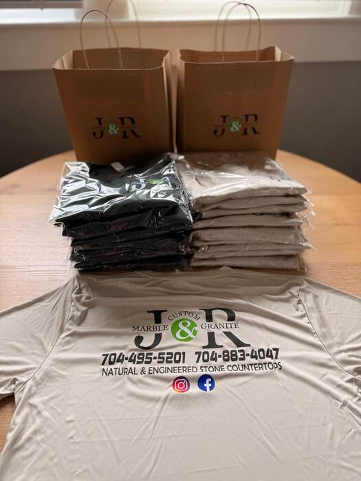 J&R Custom Marble & Granite — custom printed team shirts