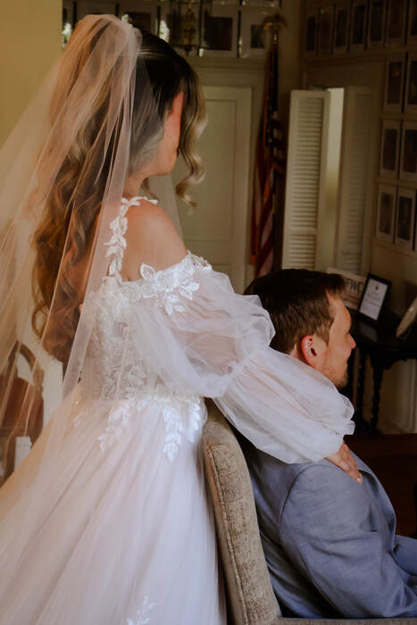 Fotografía de bodas — detalle del vestido