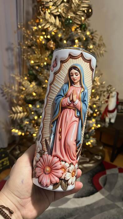 Termo personalizado — diseño Virgen de Guadalupe