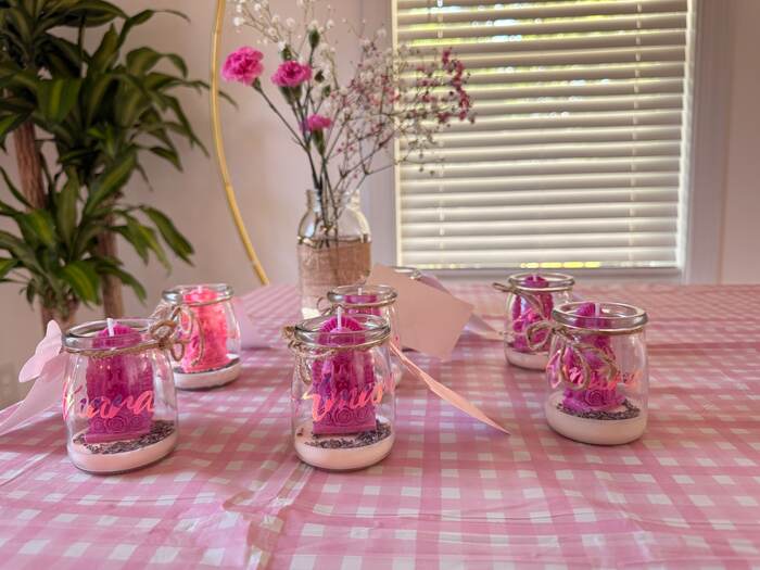 Velas en frasco personalizadas con nombre